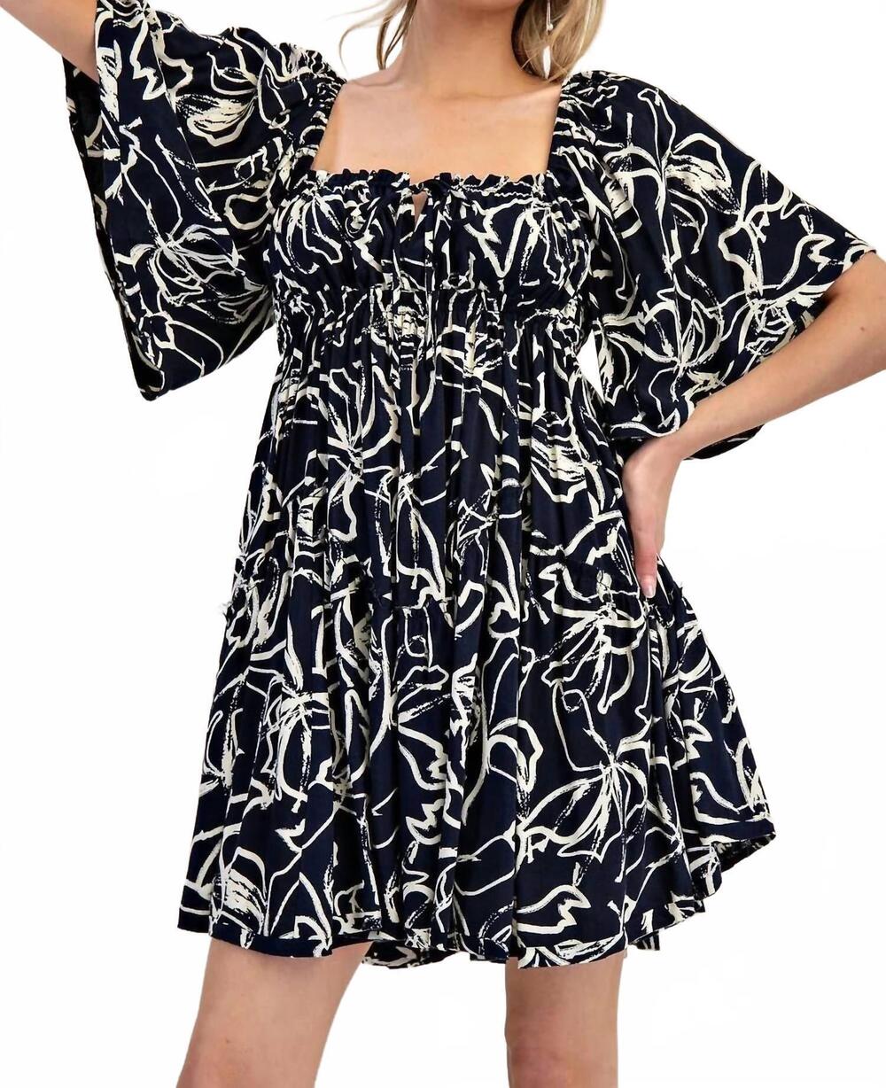 NEW EE:SOME square neck mini dress in black
